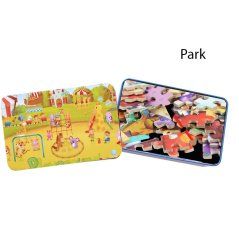 Gdeal Wooden Iron Box Puzzles Toy Children Educational Puzzles (6 Types)
