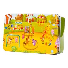 Gdeal Wooden Iron Box Puzzles Toy Children Educational Puzzles (6 Types)