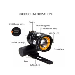 مصباح أمامي للدراجات بضوء LED بمنفذ USB