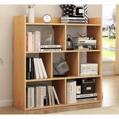 رف كتب متعدد الطبقات بتصميم بسيط