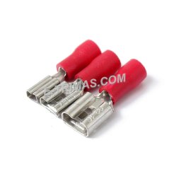 E-trimas Insulated Female Terminal Lug Wire Clip Red (10PCS)