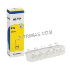 E-trimas 17197 Narva ORIGINAL W5W 24V Heavy Duty Signaling Marker Light Bulb (2PCS)