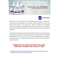 Ipohonline SkyGel Hand Sanitizer Liquid 500ml Instant Antibacterial Liquid Reduce 99.99% Of Germs - Lab Tested hospitals