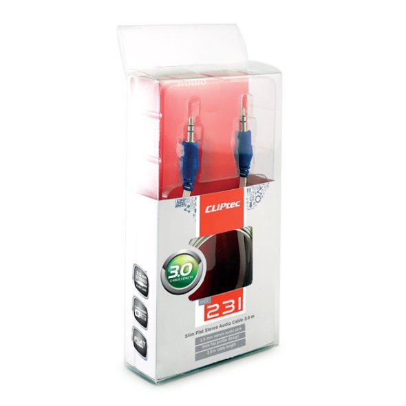 Buy Onedirect CLiPtec Slim Flat Stereo Audio Cable 3.0 m-OCC231 | eRomman