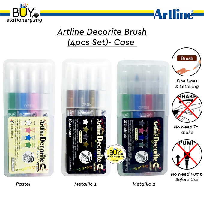 artline decorite brush pen