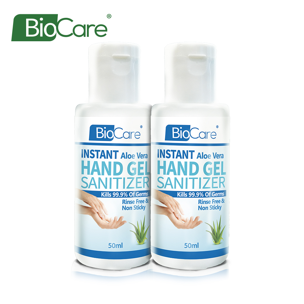 Buy Biocare Instant Hand Sanitizer Gel 2x 50ml With Aloe Vera Eromman