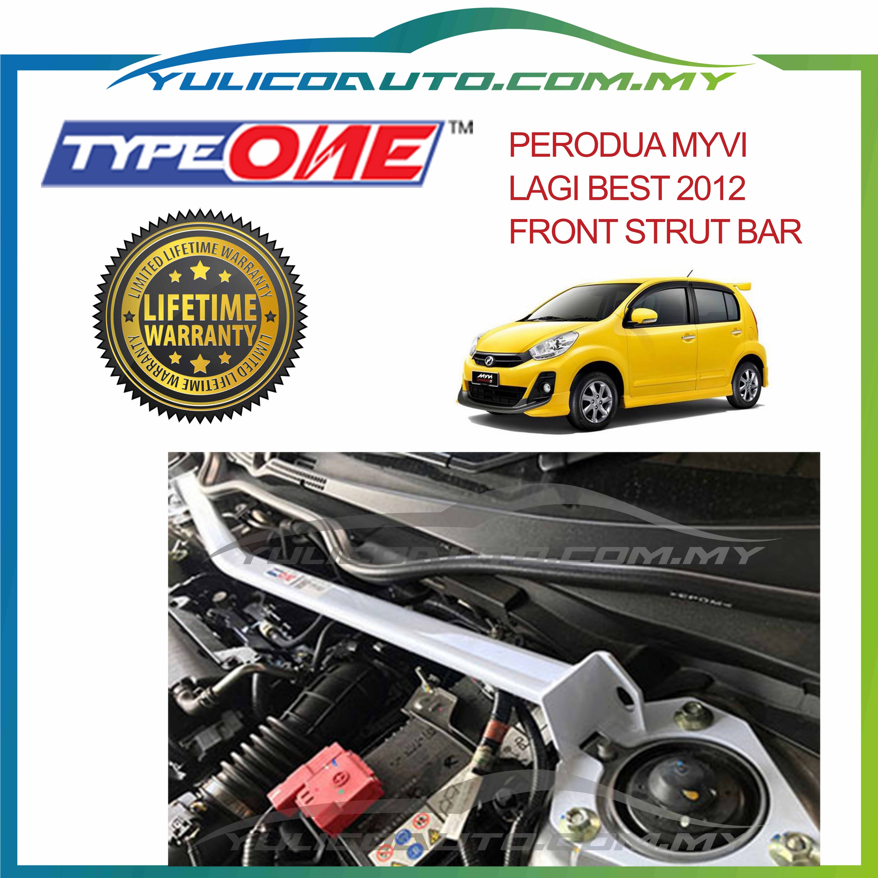 Buy Type One 2 Point Front Strut Bar Perodua Myvi Lagi Best 12 1 3 1 5 Fs2 0785 Eromman