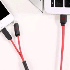 ريماكس كابل مغناطيسي 2 في 1 للشحن ونقل البيانات RC-025t (احمر)