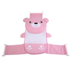 Gdeal Newly Baby Bathtub Net Cartoon Bear Infant Bath Tub Mesh Seat Support Bath Seat Adjustable Bathtub Security Seat