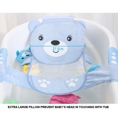 Gdeal Newly Baby Bathtub Net Cartoon Bear Infant Bath Tub Mesh Seat Support Bath Seat Adjustable Bathtub Security Seat