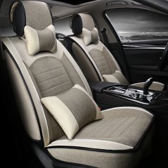 Gdeal High Quality Full Complete Car Seat Cover Set Car Seat Linen Cushions Supplies Automotive Interior 5-Seats Cover Car Cushion Backseat Adjustable - 3 Colors Available