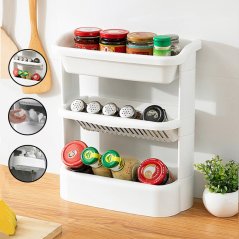 Gdeal GTE European Style Simple Three Layer Inclined Anti Water Accumulation Wall Hanging Kitchen Bathroom Storage Rack