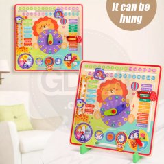 Gdeal 7 In 1 Children's Toys Learn To Recognize Time Multifunctional Calendar Clock Watch Cognitive Kindergarten Teaching Aids