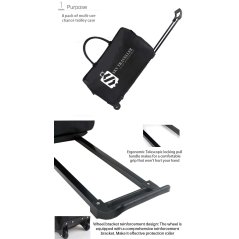 Gdeal SKY TRAVELLER SKY301 Trolley Travel Bag Casual Hand Luggage Rolling Suitcase Wheels Carry On Luggage (60cm x 22cm x 35cm)