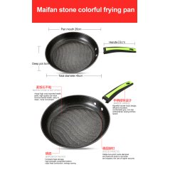 Gdeal GTE 4-In-1 Romani Medical Stone Cookware Soup Pot Wok Frying Pan With Lid (CW-7117)