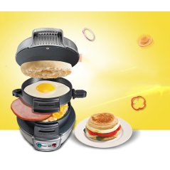 Gdeal Auto Hamburger Machine Bread Maker Breakfast Meal Barbecue Stove