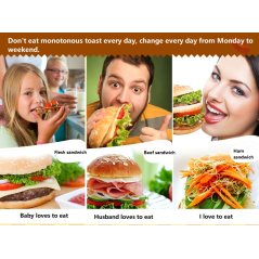 Gdeal Auto Hamburger Machine Bread Maker Breakfast Meal Barbecue Stove