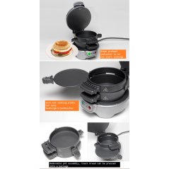 Gdeal Auto Hamburger Machine Bread Maker Breakfast Meal Barbecue Stove