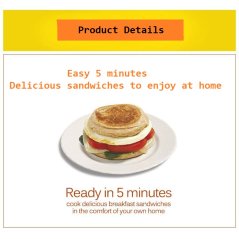 Gdeal Auto Hamburger Machine Bread Maker Breakfast Meal Barbecue Stove