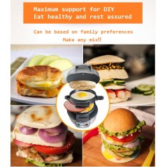 Gdeal Auto Hamburger Machine Bread Maker Breakfast Meal Barbecue Stove