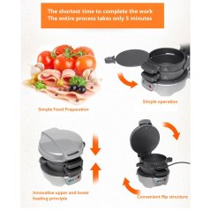 Gdeal Auto Hamburger Machine Bread Maker Breakfast Meal Barbecue Stove