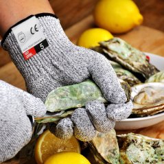 Gdeal 1 Pair Slaughter Wire Cut-proof Gloves Wear-resistant Non-slip Woodworking Kitchen Dipping Cut-proof Gloves