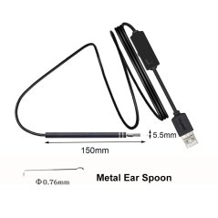Gdeal 3-In-1 LED Visual Endoscope HD Mini Pen Camera Earwax Remover Earpick Ear Curette Cleaning Tool