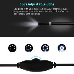 Gdeal 3-In-1 LED Visual Endoscope HD Mini Pen Camera Earwax Remover Earpick Ear Curette Cleaning Tool