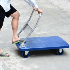 500kg Industrial Warehouse Heavy Duty Platform Trolley Truck Foldable Cart