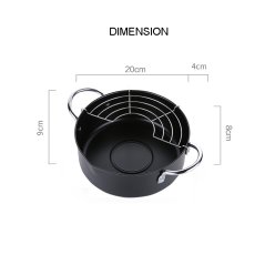 Gdeal GTE Tempura Frying Pot Japanese Style Deep Fryer Convenient Frying Pots with Oil Filter Rack Fryer Non-Stick Pot (CW-7141)