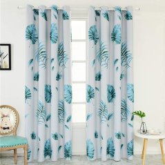 Gdeal GTE Nordic Style Home Living Room Bedroom Tropical Leaves Printed Blackout Window Curtain