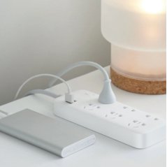 شاومي مشترك كهربائي زمي بمنافذ USB تدعم الشحن السريع بقوة 18 واط