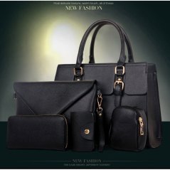 Gdeal 5-In-1 Ladies Fashion Bags PU Leather Handbag Crossbody Bag Wallet Touch Bag Purse Card Holder - 3 Colors Available (RYL-203)
