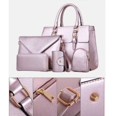 Gdeal 5-In-1 Ladies Fashion Bags PU Leather Handbag Crossbody Bag Wallet Touch Bag Purse Card Holder - 3 Colors Available (RYL-203)