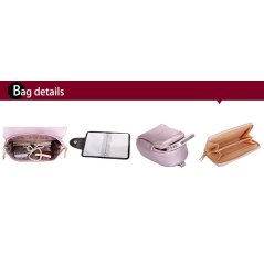 Gdeal 5-In-1 Ladies Fashion Bags PU Leather Handbag Crossbody Bag Wallet Touch Bag Purse Card Holder - 3 Colors Available (RYL-203)
