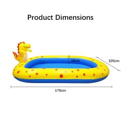 Gdeal Kids Inflatable Modern Outdoor Lawn Water Spray Swimming Pool With Side Water Jet