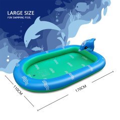 Gdeal Kids Inflatable Modern Outdoor Lawn Water Spray Swimming Pool With Side Water Jet