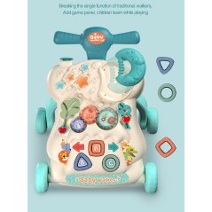 Gdeal Three In One Baby Push Walker Scooter Anti Rollover Newborn Early Learning Game Board