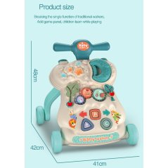 Gdeal Three In One Baby Push Walker Scooter Anti Rollover Newborn Early Learning Game Board
