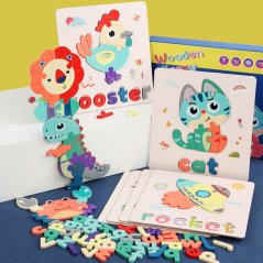 Gdeal Children Educational Toys Letter Matching Spelling Puzzles Word Games English Letter Cognitions