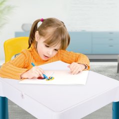 Gdeal Multifunctional Kids Building Block Table Toy Educational Kindergarten Block Assemble Table With Chair