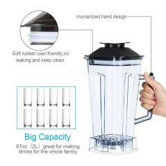 Hometech2u Sokany/Silver Crest Kenwood 2.0L Heavy Duty Blender Jug 500ml Dry Mill Grains Grinding Container jug jar Dry Grinder Blades