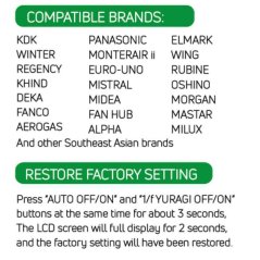 Universal Ceiling Fan Remote Control with LCD Screen Multi Fan