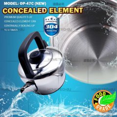 Hometech2u (Sirim) Panafresh 5L SUS304 Stainless Steel Electric Kettle Cerek Air Panas OP-47A/OP-47C