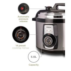 Philips Daily Collection Electric Pressure Cooker-5 Liter HD2103