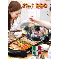 Faber Electric Grill and Steamboat FBQ PARTY GRILL 899 2 in 1 Electric Grill