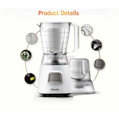 Philips Blender HR2056 (350W, white) 1.25L Plastic Jar with Mill