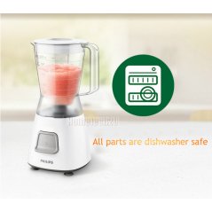Philips Blender HR2056 (350W, white) 1.25L Plastic Jar with Mill