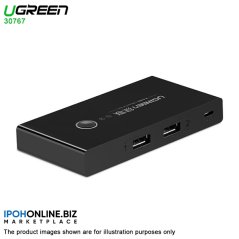 Ugreen 30767 100W 480Mbps USB Switch Selector 2 Computer 4 USB Devices