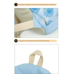 Gdeal 3-In-1 Fashionable Casual Flower Imprint Canvas Laptop Bag Shoulder Bag School Backpack Set- 3 Colors Available